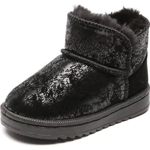 2021 New Winter Children Snow Boots Girls Boots Plush Boy Warm Shoes Fashion Kids Boots Baby Toddler Shoes