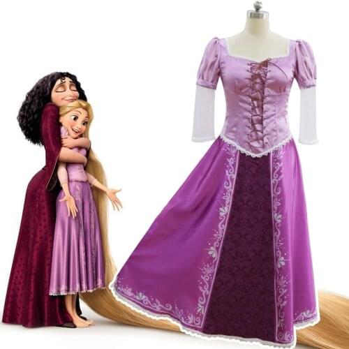 New rapunzel costume tangled adult rapunzel fancy dress womens cosplay tangled rapunzel princess Cosplay Halloween Party Costume