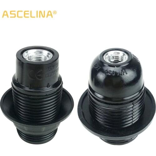 ASCELINA Lamp base E14/E27 Bakelite Lampholder Edison Pendant Lamp Socket Vintage Industrial lamp holder Light Fitting for home