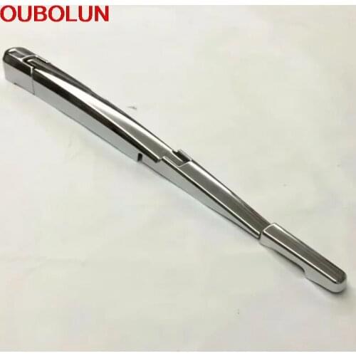 OUBOLUN For Hyundai IX35 2018 Rear Back Window Rain Wiper Blades Decoration Cover Trim Exterior Accessories ABS Chrome