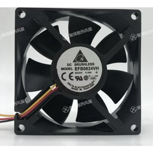Up to 8 cm EFB0824VH/cm 8025 DC24V 0.35 A frequency converter cooling fan