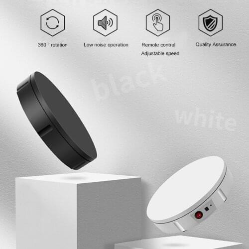 Remote Control Speed Direction 22cm 360 Degree Electric Rotating Turntable 3D Scan Photography Display Stand for Jewelry Display