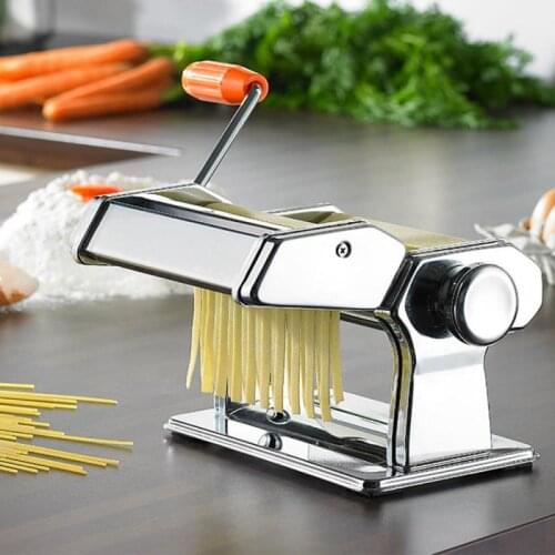Manual Noodle Machine Small Household Pasta Machine Two Knives Noodle Maker Multi-Kinetic Stainless Steel Noodle Makers