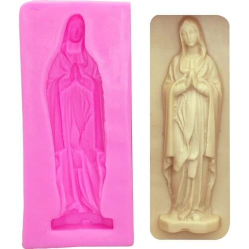 M0235 Silicone mould Virgin Mary 3D Mold Soap Moulds Fondant Cake Decorating Baking Tools