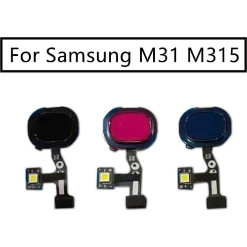 For Samsung Galaxy M31 M315 Fingerprint Scanner Flex Cable Touch Sensor ID Home Button Return Ribbon Flex Cable Repair Parts