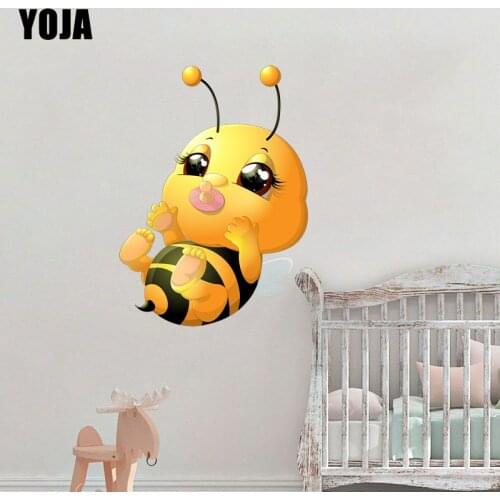 YOJA 36X49.7CM Cute Sucking Bee Bedroom Kids Room Decoration Funny Waterproof Wall Stickers 8WS0255