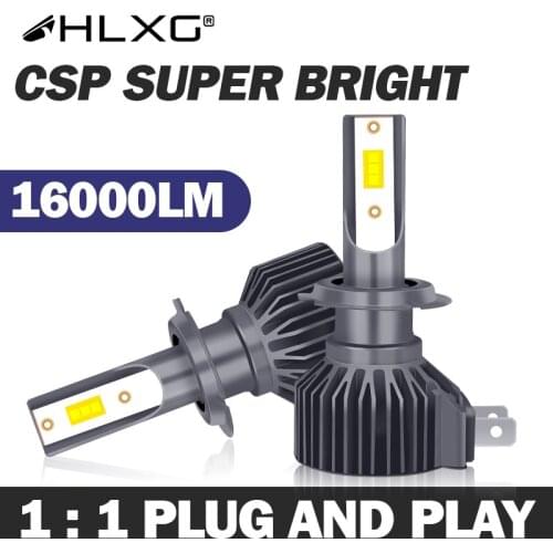HLXG 16000LM wireless h7 led H4 H8 H9 HB3 HB4 H11 fog lamp 9005 9006 lampada auto bulbs luces headlight 12V car led lights 6000K