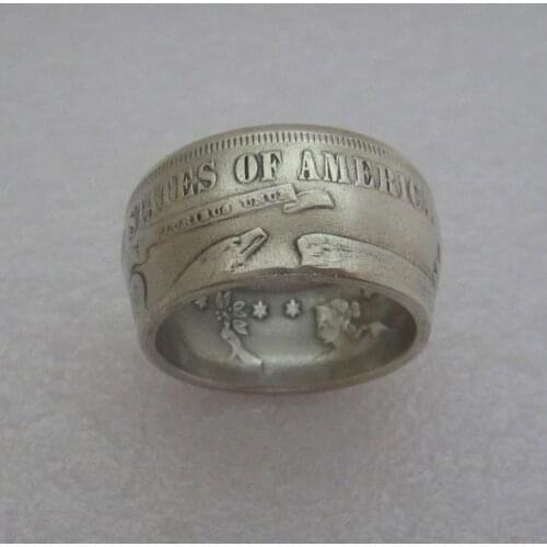 Trade Dollar Coin Ring Silver Plated Handmade In Sizes 9-16