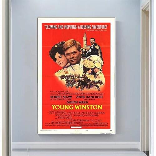 V2220 Young Winston Vintage Classic Movie Wall Silk Cloth HD Poster Art Home Decoration Gift