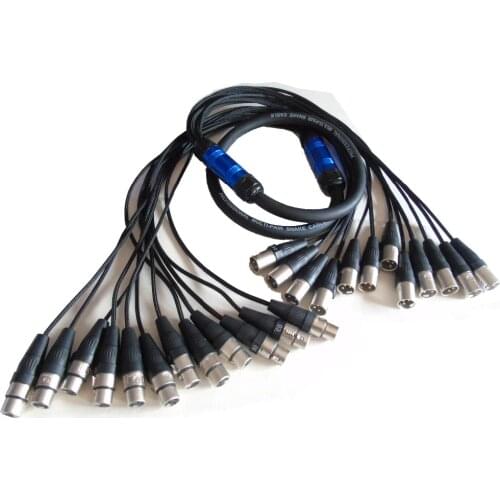High quality 50FT 12 Channel 3 Pin XLR Snake Cable Male to Female Extension Audio Cord snake cable
