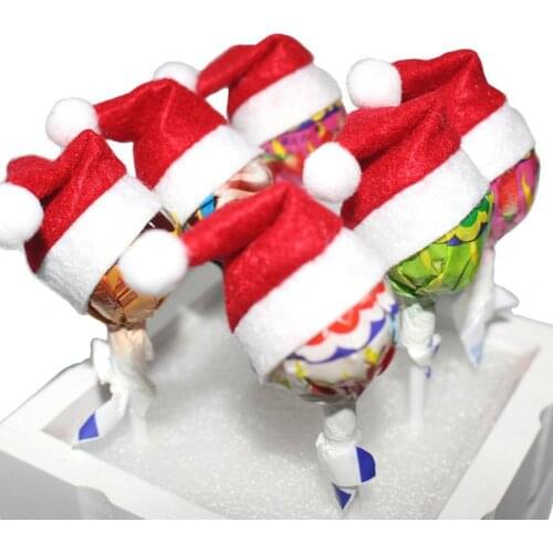 WarmHome 10Pcs Nice-looking Lollipops Cap Reusable None Woven Fabric Decorative Christmas Lollipops Top Topper for Festival
