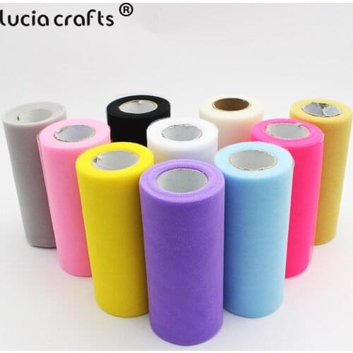 1roll/lot,25yards 15cm Polyester Colorful Tissue Tulle Paper Roll Spool Craft Wedding Birthday Holiday Decoration W0802