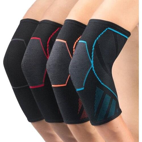 1Pcs Elastic Elbow Brace Sport Compression Elbow Support Pads Breathable Running Tennis Basketball Fitness Protector Arm Sleeves