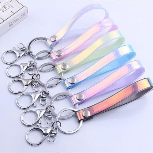 1PC Fashion PU Keychain Lobster Clasp Key Chain For Men Women Gifts Car Key Strap KeyChains Keyrings 6 Colors
