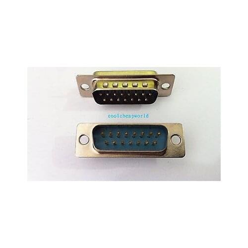10pcs 15 Pin D-SUB Male DB15M Solder Type Connector DB15