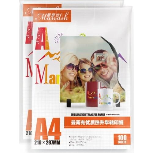 100 sheets/pack a3 a4 100 ink-jet sublimation thermal transfer photo T-shirt paper cooking glass thermal transfer paper inkjet