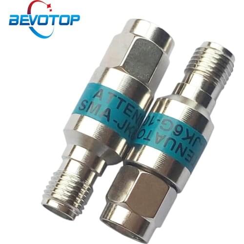 2W DC-6GHz, SMA Male to SMA Female Coaxial RF Attenuator,1/2/3/5/6/10/15/20/30db Attenuator,SMA Fixed Connectors