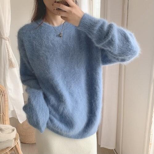 46 Colors Real Mink Cashmere Tops Women New Soft Keep Warm Pullovers Factory Drop Shipping Sweater wsr908