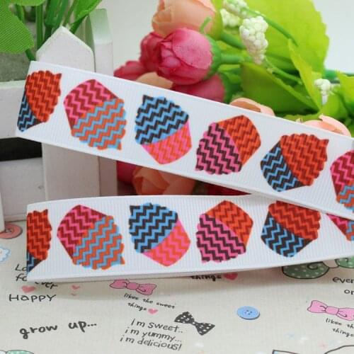 7/8'' Free shipping printed grosgrain ribbon hair bow diy party decoration wholesale OEM 22mm B163