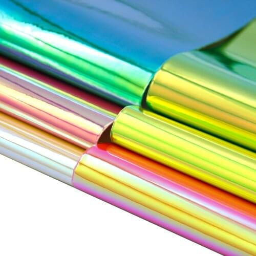 David accessories 20*33cm Mirror Transparent Vinyl Artificial Faux Synthetic Leather Fabric DIY Garment HairBow HandBag,1Yc7080