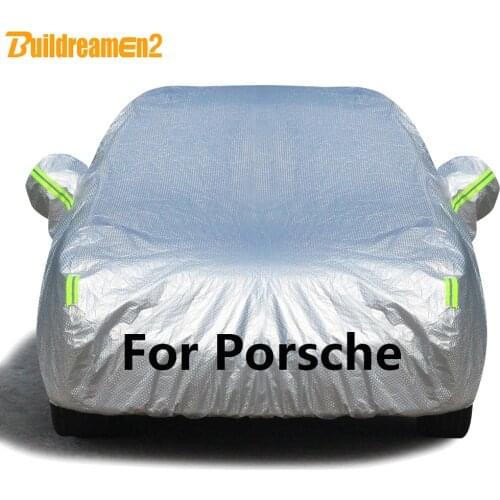 Buildremen2 For Porsche Macan Panamera Cayenne Thick Cotton Car Cover Waterproof Sun Shade Rain Snow Hail Protect Auto Cover