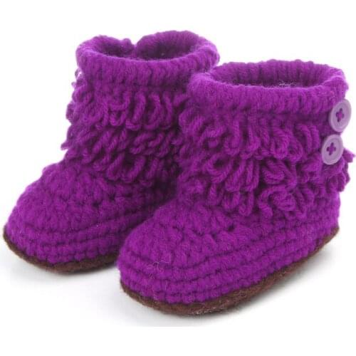 Baby shoesNew knitting baby soft bottom toddler shoes high help tall canister boots baby baby shoes and socks 11cm
