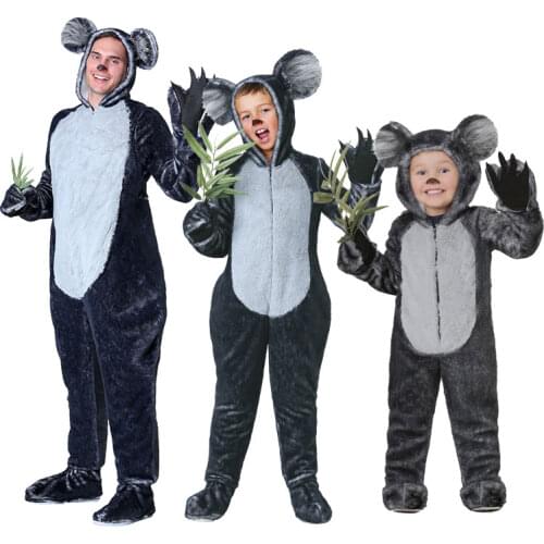 Halloween Stage Performance Kid Adult Role Play Australian Animals Koala Cosplay Costume Parent-child Outfit