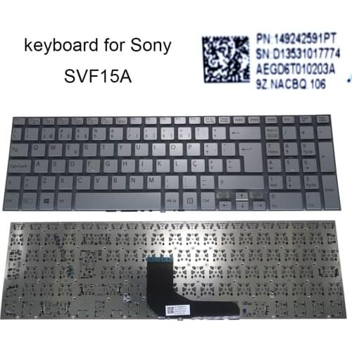 Euro EU Portuguese laptop Keyboard for Sony VAIO SVF15A SVF15A15ST SVF15A1A4E SVF15 PO notebook PC keyboards New 149242591PT
