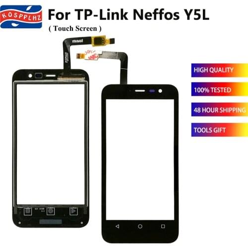 KOSPPLHZ 100% Original New For TP-Link Neffos Y5L TP801A Touch Screen Sensor Outer Glass Panel High Quality TP Link Y5L Parts