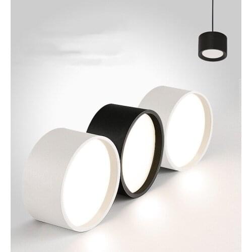 Surface mounted Round LED Downlight Black White SMD5730 15W 18W 20W 25W Ceiling Lamp Spotlight AC 110V 220V For Indoor Lighting