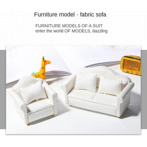 1/12 Scale Dollhouse Mini Sofa Armchair Living Room Furniture Kids Toys Birthday Gifts