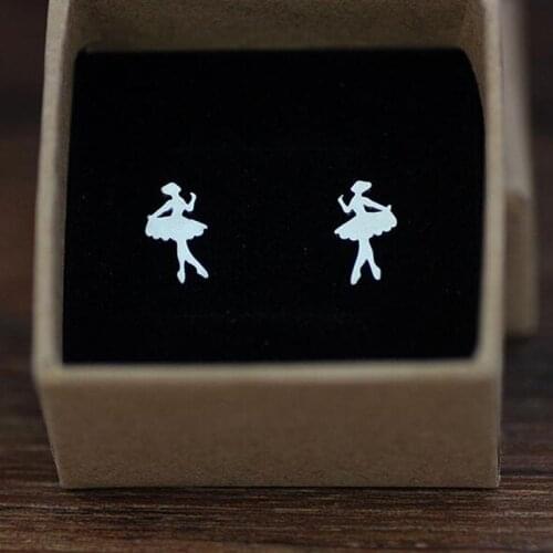 SMJEL Cute Tiny Ballet Earrings for Women Girls Kids Jewelry Romantic Dancer Stud Earrings School Girls Daughters Gifts