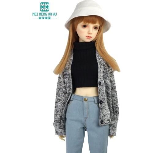 BJD Doll clothes Fashion jeans, wool cardigans, hats for 58--60CM 1/3 BJD DD SD toys Ball Jointed Doll accessories