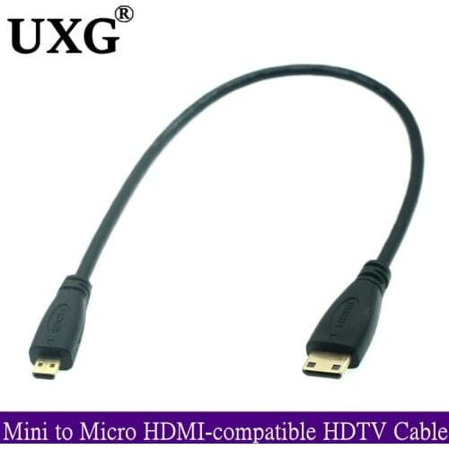 Mini Male To Micro HD Male Video Cable Cord Type C To D Adapter High Quality HDMI-compatible 1.4 For TV DV Phone 0.3m/1m/1.8m