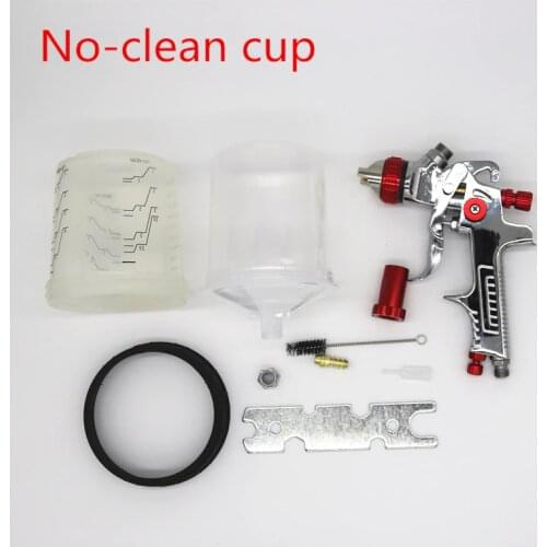 Spray gun with adapter and pps tank HVLP Spray Gun Auto Feed Paint Spray gun 1.3/1.4/1.7mm nozzle szie car paint airbrush