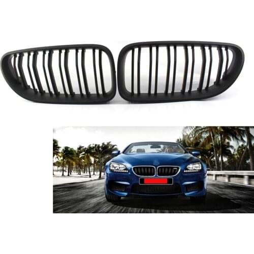 Kidney Grille Matte Black M6 Style Fit for 2012-2017 BMW 6 Series M6 F06 F12 F13