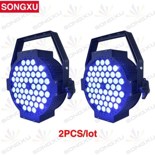 SONGXU 2pcs/lot 54x3W RGB 3IN1 7 DMX Channel Tricolor Flat Led Par Light High Power Slim LED Par Cans Light/SX-PL5403B