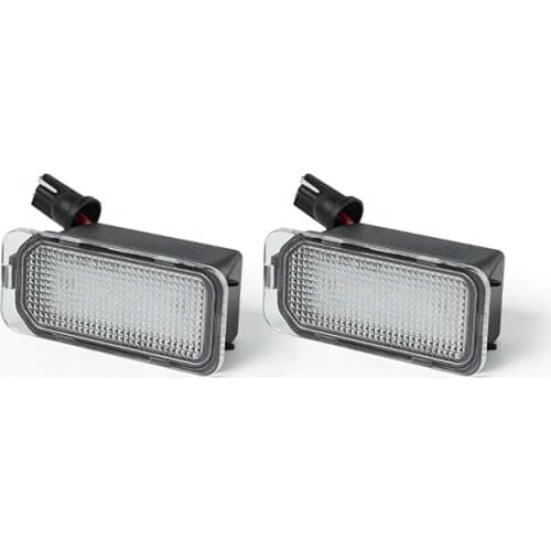 2Pcs LED License Plate Lights For Ford Kuga Fiesta Focus S-MAX C-MAX Mondeo For Jaguar XF X250 XJ X351 Canbus Error Free