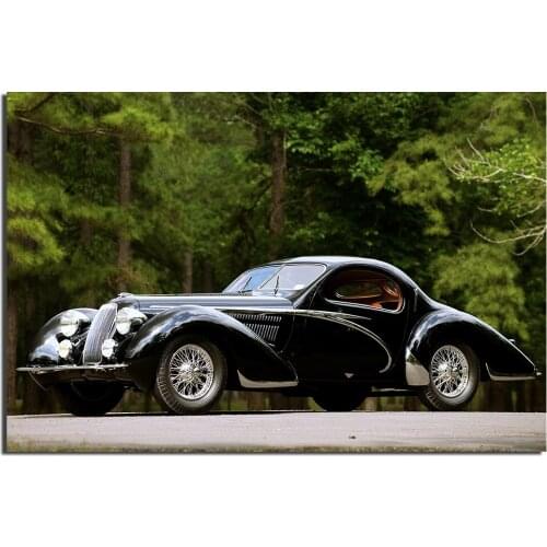 Talbot Lago Vintage Car Poster Wall Art Pictures for Living Room Home Decor Unframed Canvas Painting