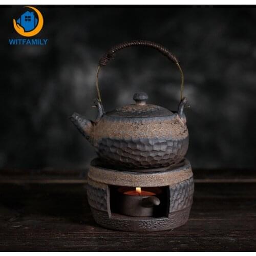 Warm Tea Stove Japanese Retro Tea Warmer Teapot Ceramic Kung Fu Tea Warming Coffee Milk Candle Heating Teaware Insulation Base