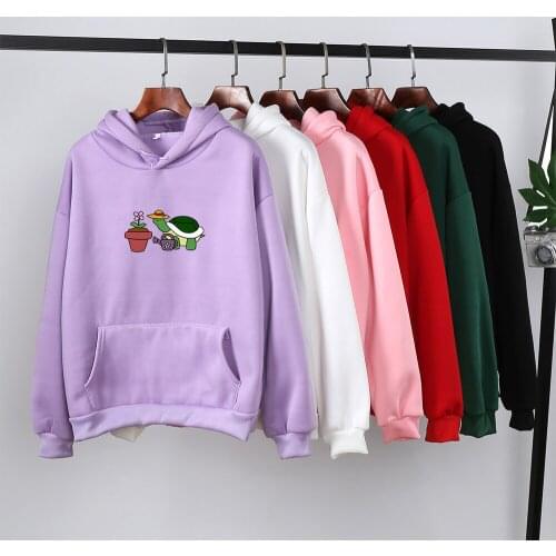 Kawaii Cartoon Hoodies for Girls Long Sleeve Hooded Sweatshirt Womens Youth Clothing Ulzzang Pullover Sweatshirts Loose Coat