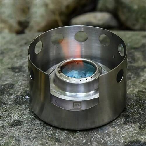 Camping Alcohol Burner Stove Portable Mini Titanium Lightweight Backpacking Stove For Outdoor Hiking Picnic Cooking Stove