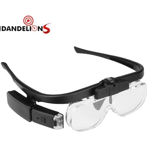 Illuminated Magnifying Glasses 1.5X 2.0X 2.5X 3.5x 4.0x 5.0X USB Rechargeable With LED Light For Reading Jewelers Repair