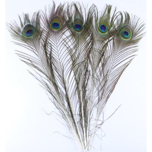 High Quality Peacock Feathers 25-32 cm/40-50cm Beautiful Natural Peacock feathers Diy Jewelry Decoration Making Accessories