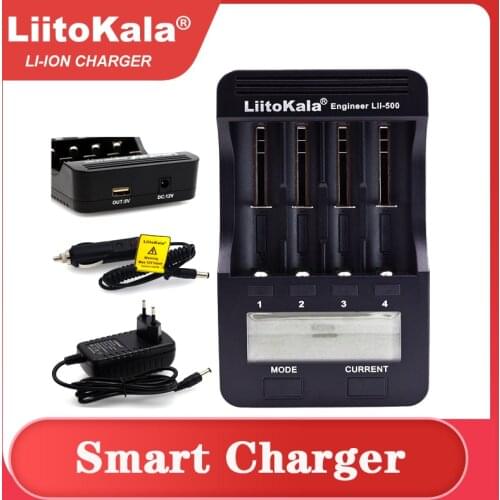 Liitokala Lii-500/Lii-202/Lii-100/Lii-300 1.2V/3.7V 18650/26650/18350/16340/18500/AA/AAA NiMH lithium battery Charger lii500