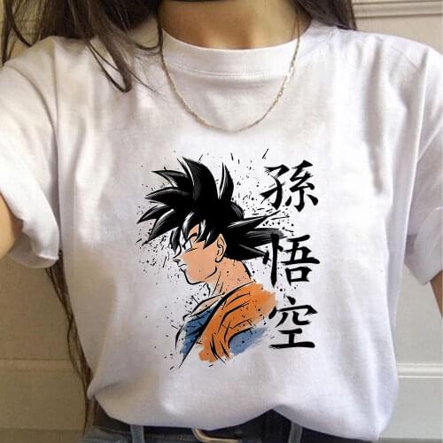 New Son Goku Dragon Ball Women T Shirt 2021 Anime Short Sleeve Casual Clothes Cartoons T-shirt Harajuku Kawaii Print Femme Tops