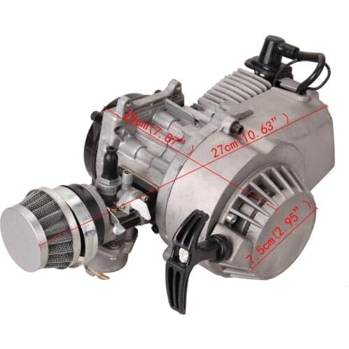 2 Stroke Pull Start Engine 25H Sprocket Motor Transmission Air Filter For 49cc Mini Pocket Pit Quad Dirt Bike ATV 4 Wheel