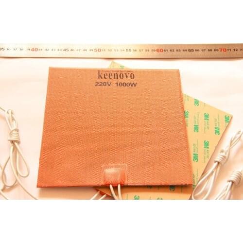 200X200mm,1KW@220V, Powerful KEENOVO Big Truck Engine Block Oil Pan Flexible Silicone Heater Pad