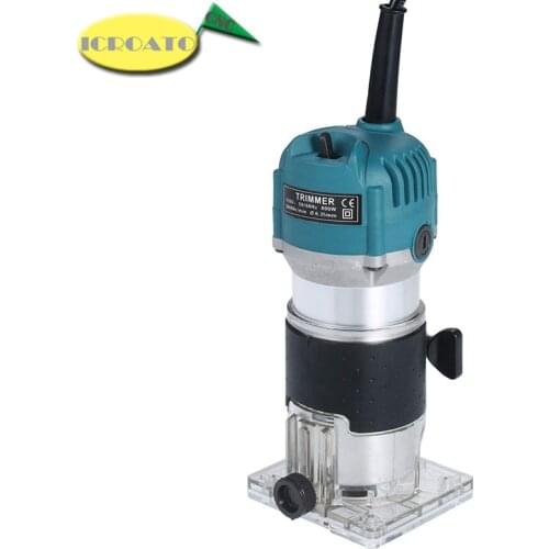 800W Woodworking Electric Trimmer Wood Milling Engraving Slotting Trimming Machine Carving Machine Router Wood