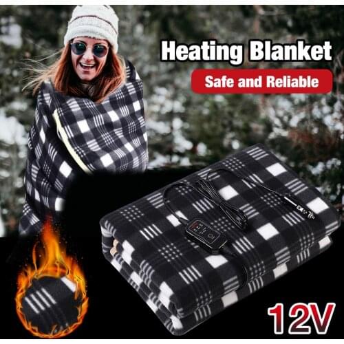 Car Heating Blanket 12V Lattice Energy Saving Warm Auto Electrical Blanket For Car Constant Temperature Winter Heated Blanket